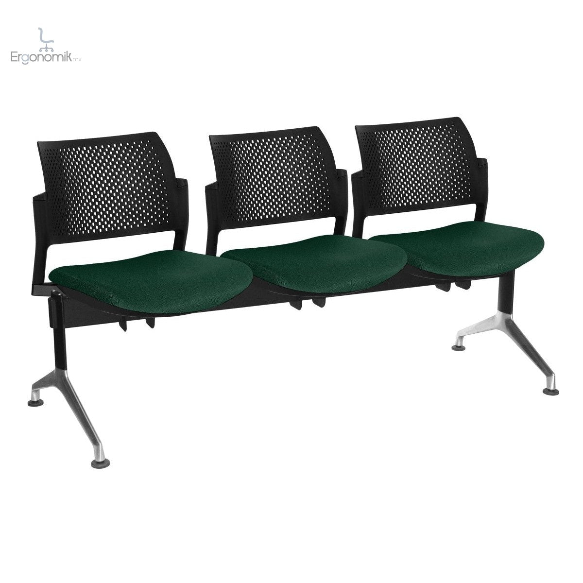 Banca Kyos Semi Tapizada 3 personas - Ergonomik banca OFFIHO