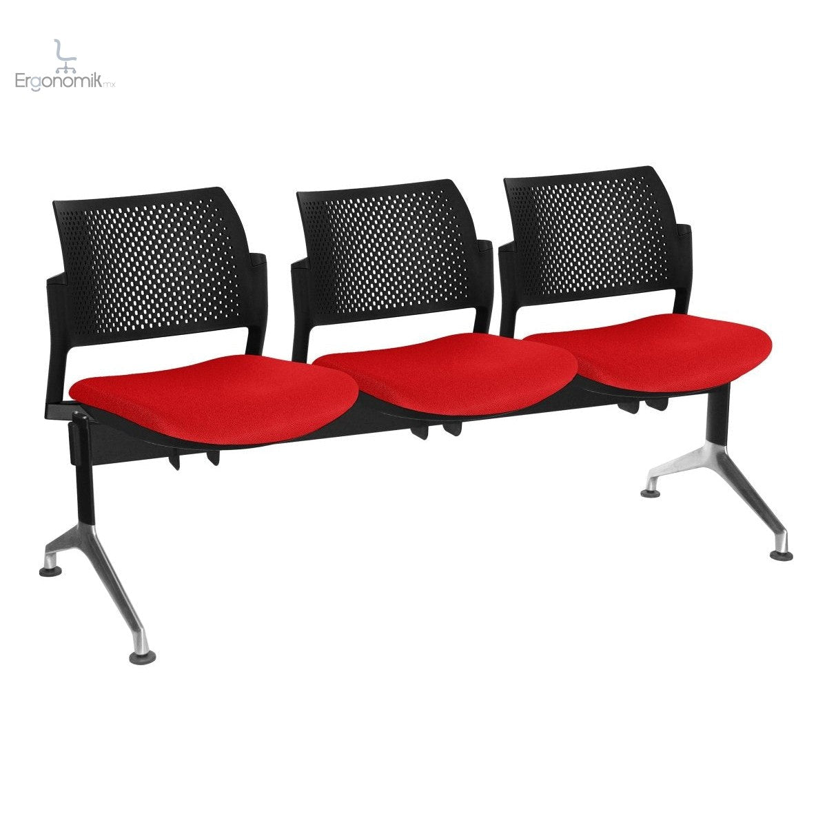 Banca Kyos Semi Tapizada 3 personas - Ergonomik banca OFFIHO