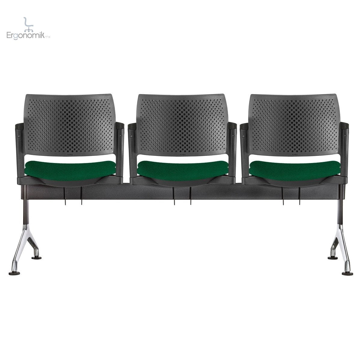Banca Kyos Tapizadas 3 personas - Ergonomik banca OFFIHO