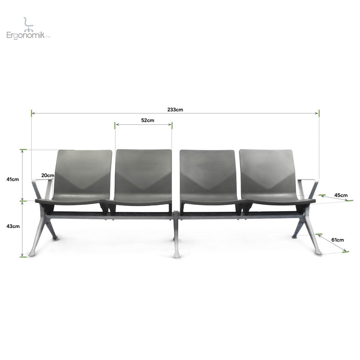 Banca Marbella - 4p - Ergonomik banca MEM