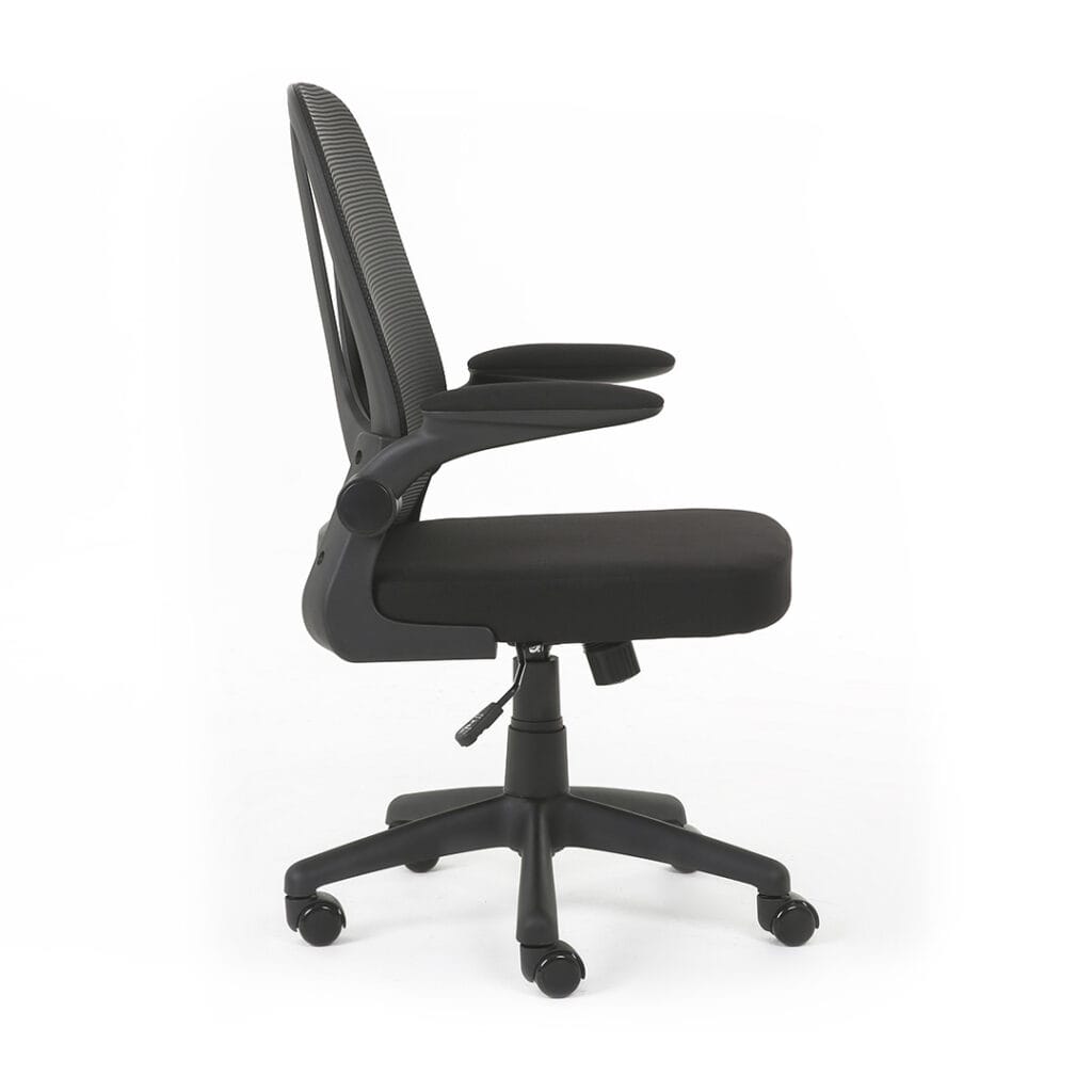 Silla Operativa E107 Mesh Y Tela Color Negro