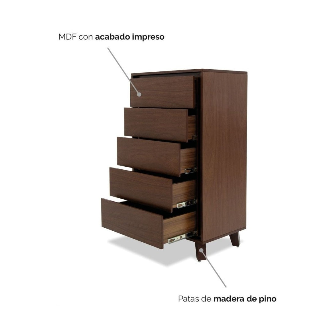 Cómoda Alta Lev - Ergonomik Cómoda Tamarindo