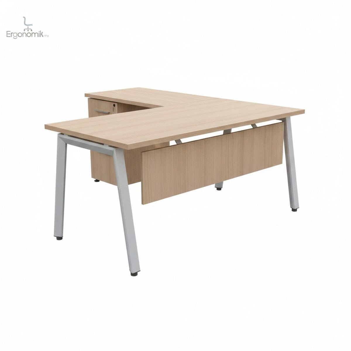 Conjunto Operativo Alpha en L con pantalla - Ergonomik Escritorio Office Class