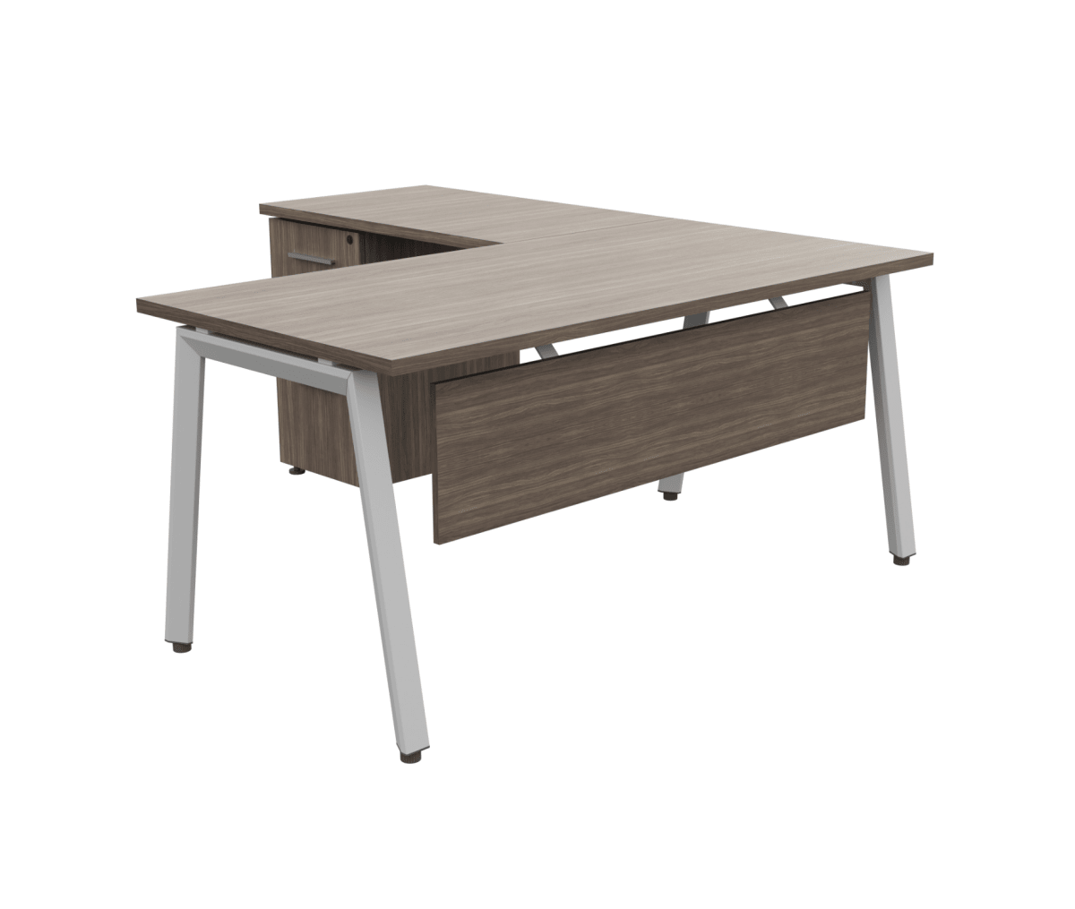 Conjunto Operativo Alpha en L con pantalla - Ergonomik escritorio Office Class