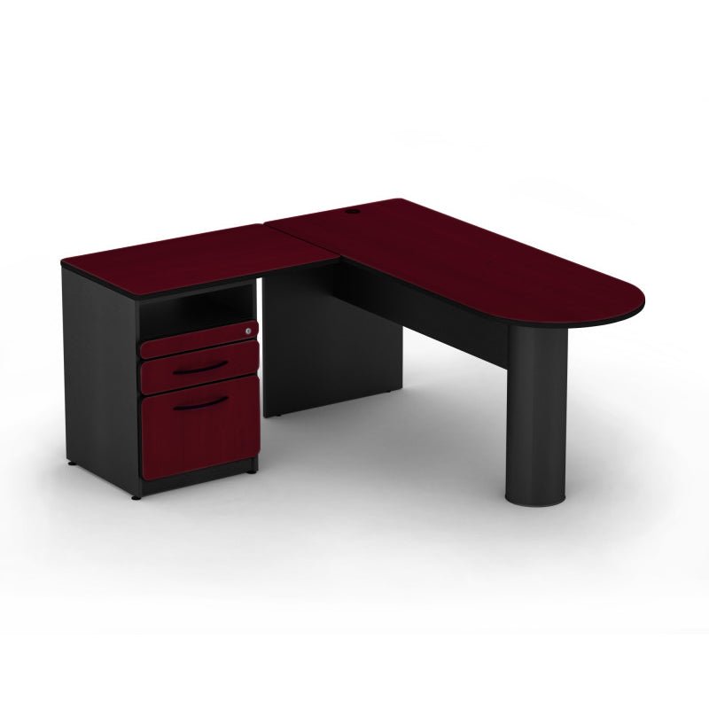 Conjunto Operativo Trot Cherry/Negro - Ergonomik escritorio Ofik