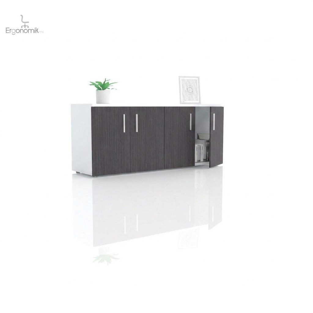 Credenza de 1.80 m con 4 puertas abatibles - Roble Renovales