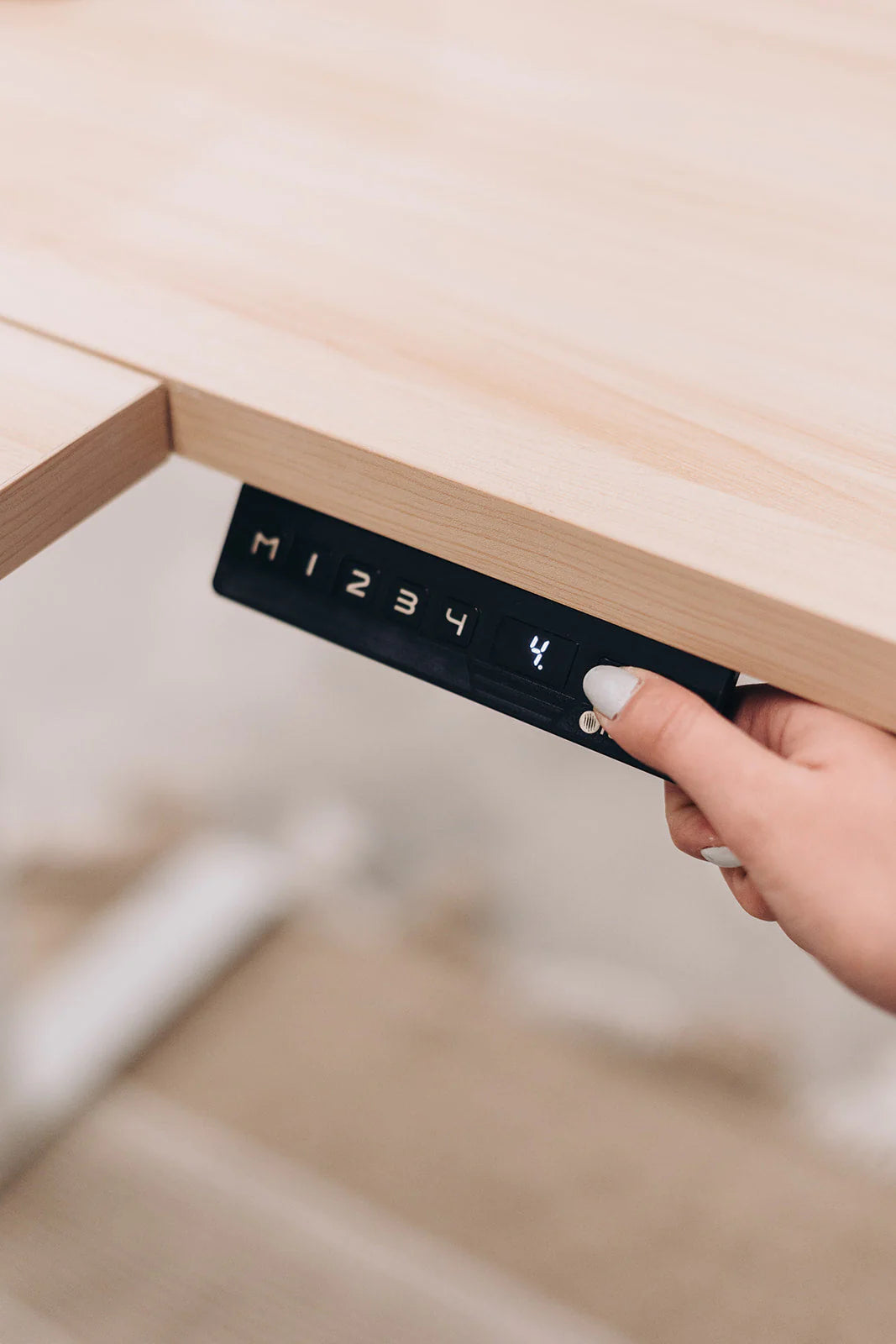 Vista lateral del escritorio Escuadra