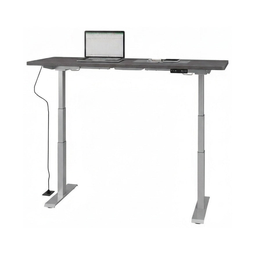 Escritorio Ascend Operativa 1.60x.60 altura ajustable - Silver / Roble renovales