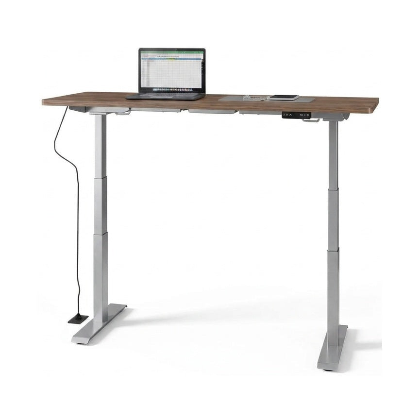 Escritorio Ascend Operativa 1.60x.60 altura ajustable - Silver / Nogal Neo