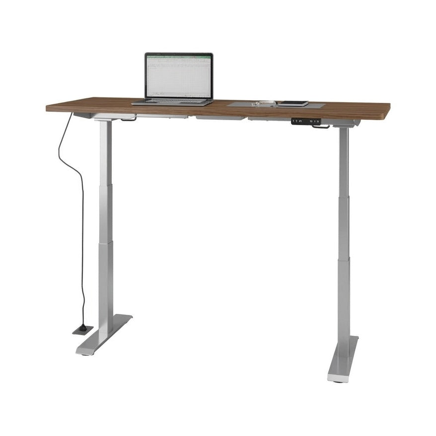 Escritorio Ascend Operativa 1.60x.60 altura ajustable - Silver / Cambridge walnut