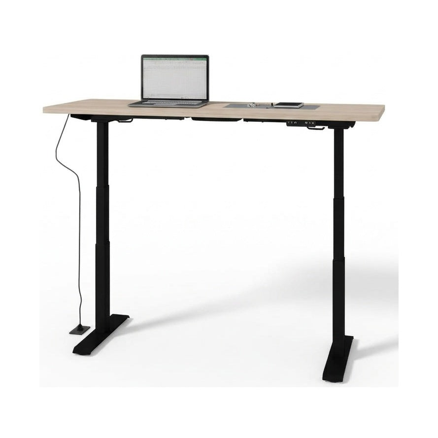Escritorio Ascend Operativa 1.60x.60 altura ajustable - Negro / Olmo Volga