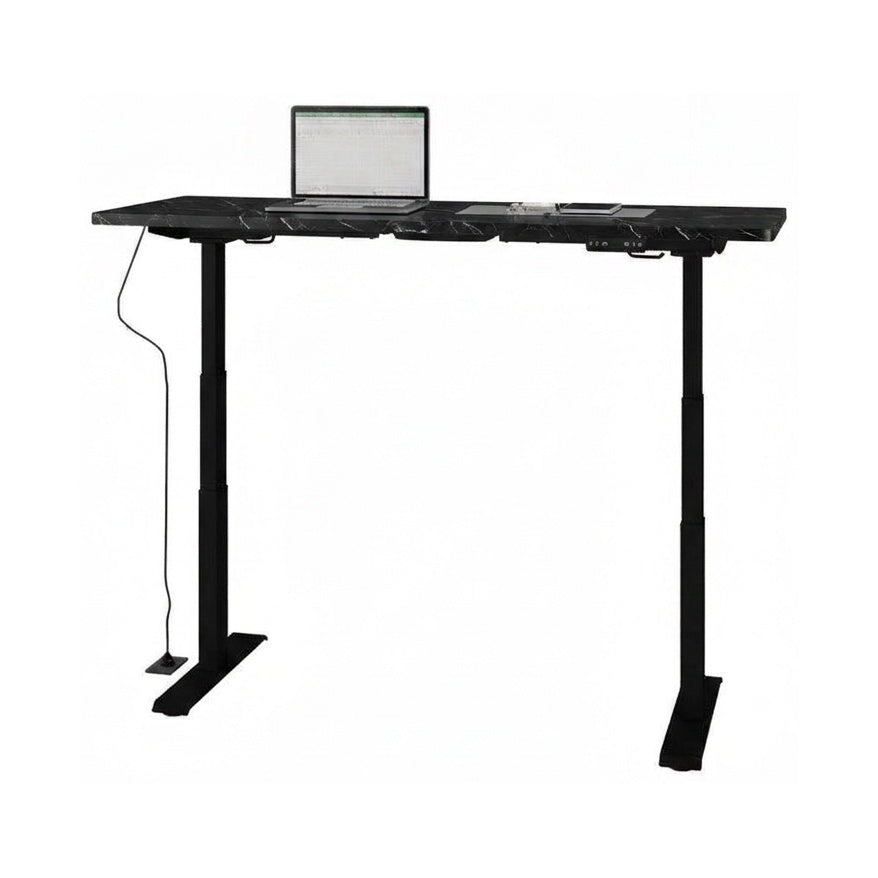 Escritorio Ascend Operativa 1.60x.60 altura ajustable - Negro / Carrara negro