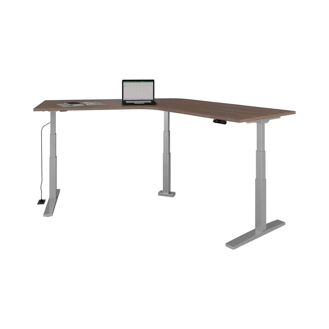 Escritorio Ascend Semi Ejecutivo Bumeran altura ajustable - Silver / Roble trufa