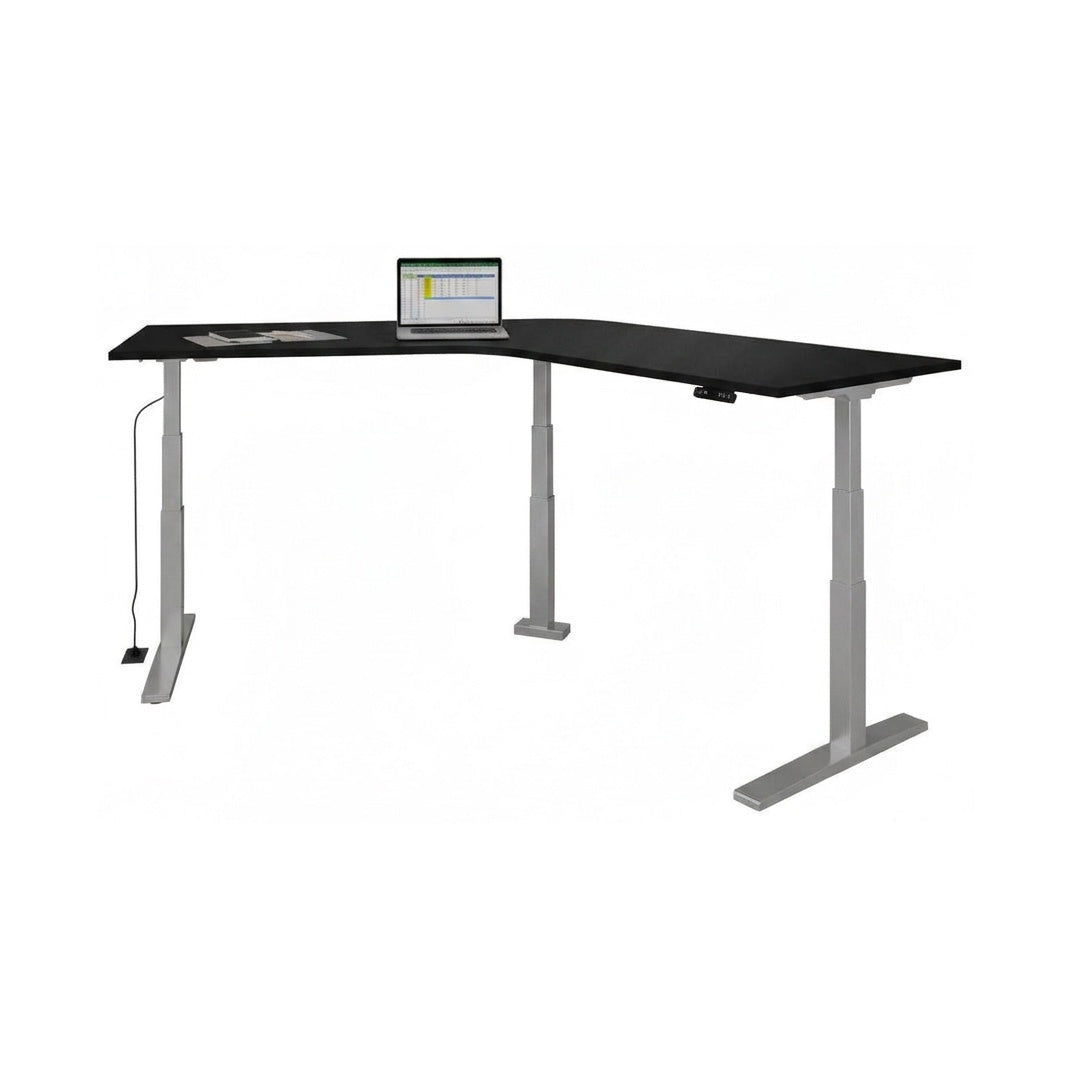 Escritorio Ascend Semi Ejecutivo Bumeran altura ajustable - Silver / Negro