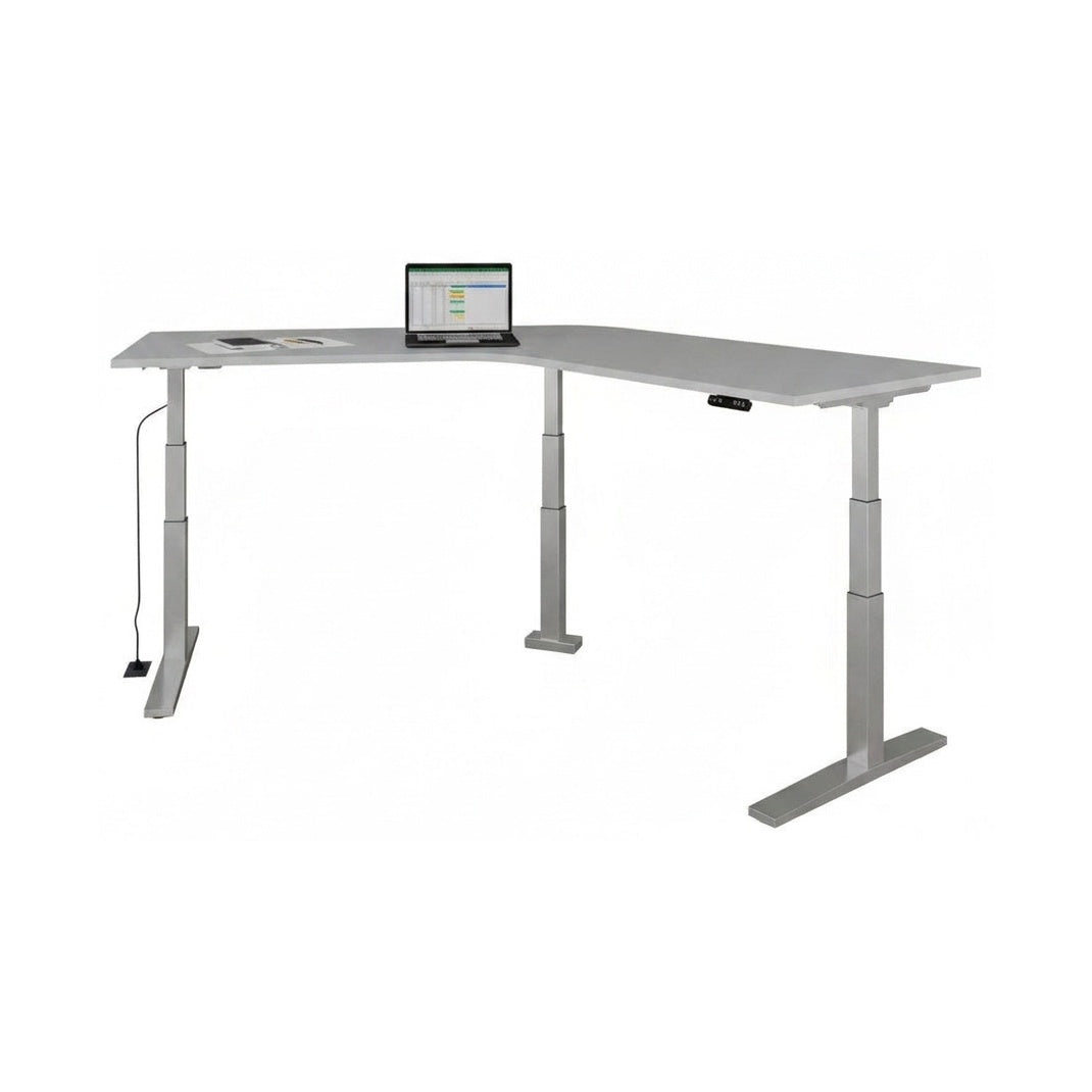 Escritorio Ascend Semi Ejecutivo Bumeran altura ajustable - Silver / Gris claro