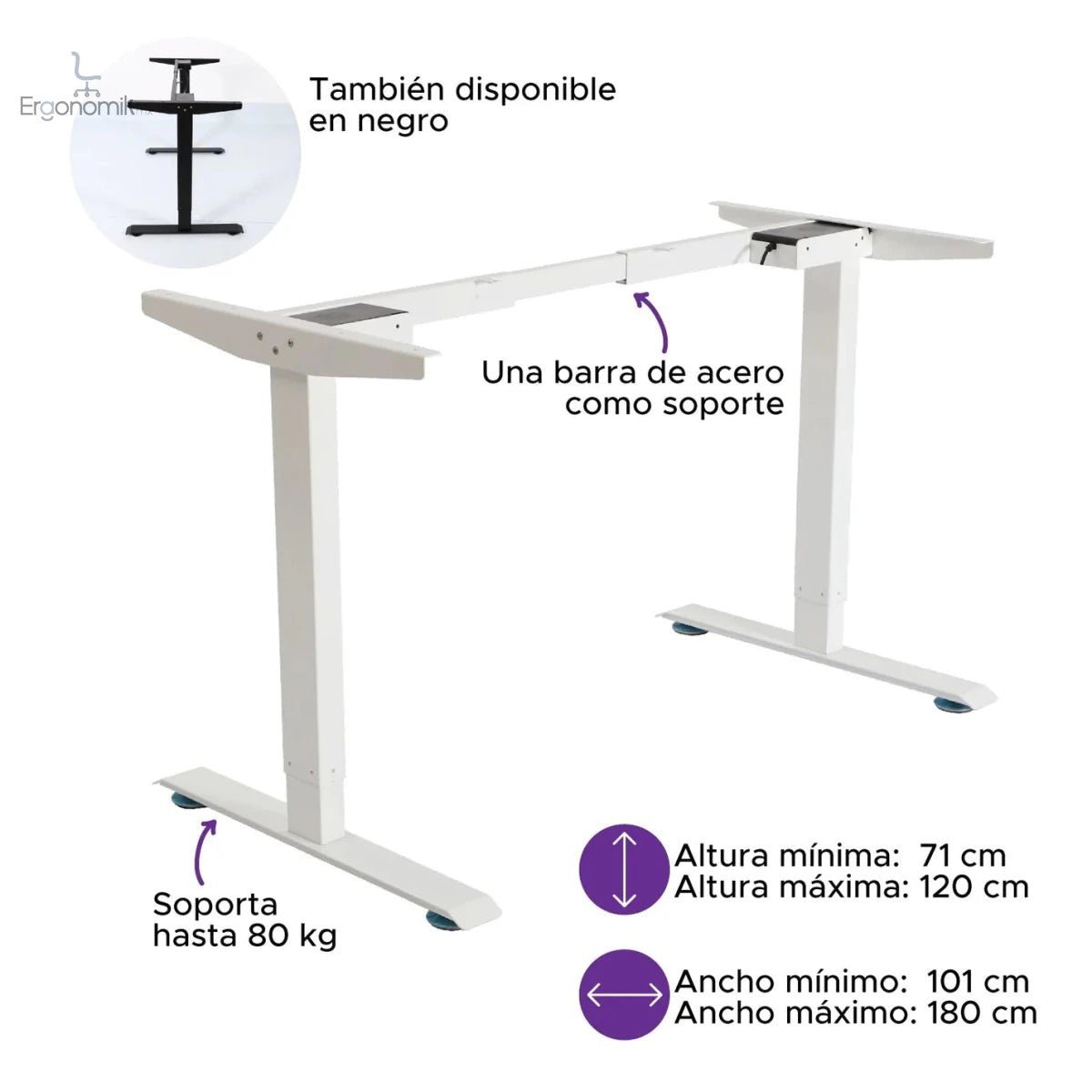 Escritorio de Altura Ajustable Eléctrico | Versión Estándar - Ergonomik Ergonomik