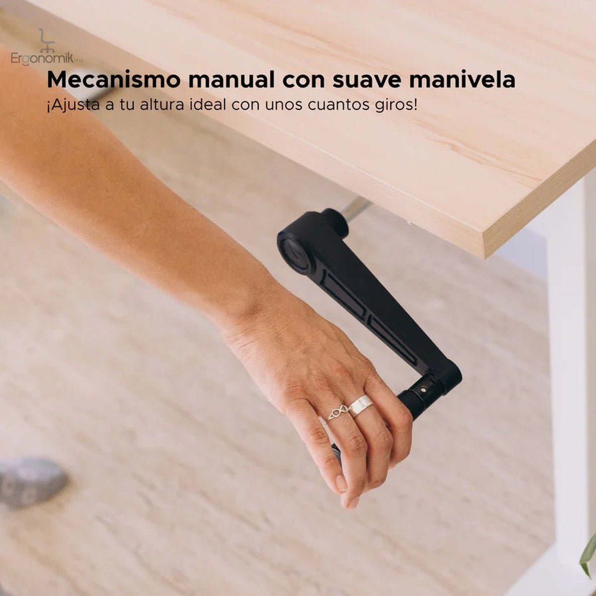 Escritorio de Altura Ajustable | Mecanismo Manual - Ergonomik escritorio Ergonomik