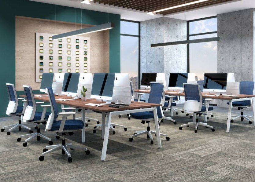 Estación Alpha 1.8M 4 Usuarios Mampara Acústica - Ergonomik escritorio Office Class