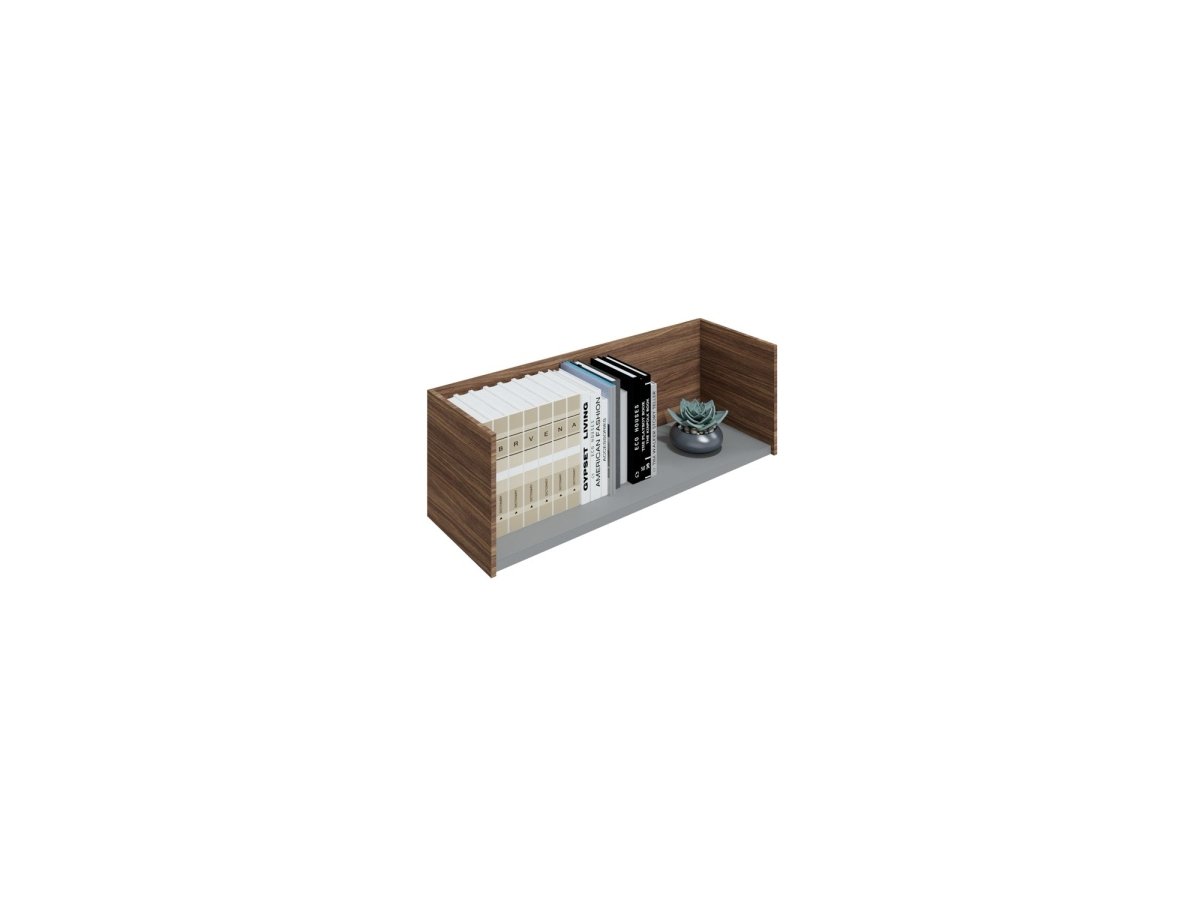 Flypper abierto 1.20 x 0.40 x 0.40 para empotrar a pared melamina - Ergonomik librero Office Class