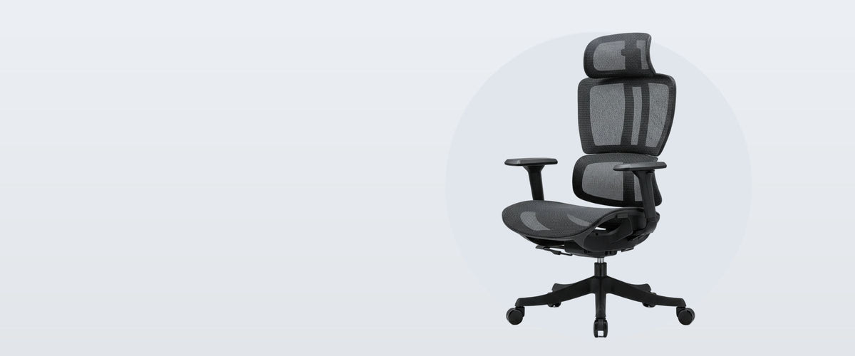 Silla directiva Montenegro de malla con cabecera