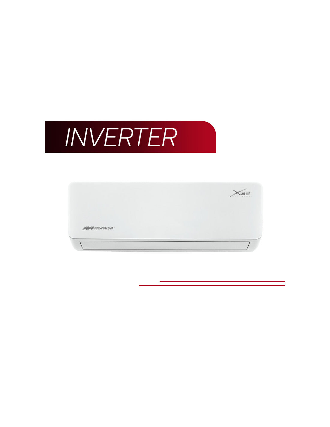 Minisplit Inverter X32 SEER 2 Ton 220V Frío/Calor