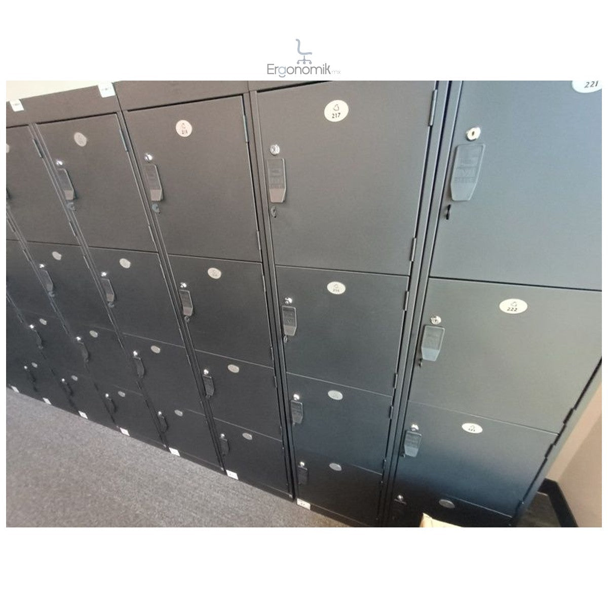 Lockers PM STEELE 4 Puertas - Ergonomik Lockers PM Steele