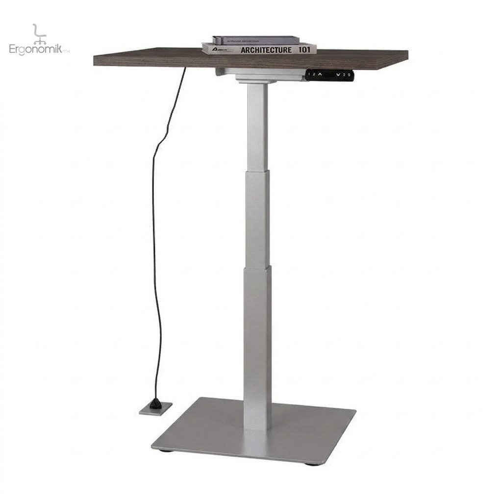 Mesa Ascend Individual altura ajustable - Silver / Roble renovales