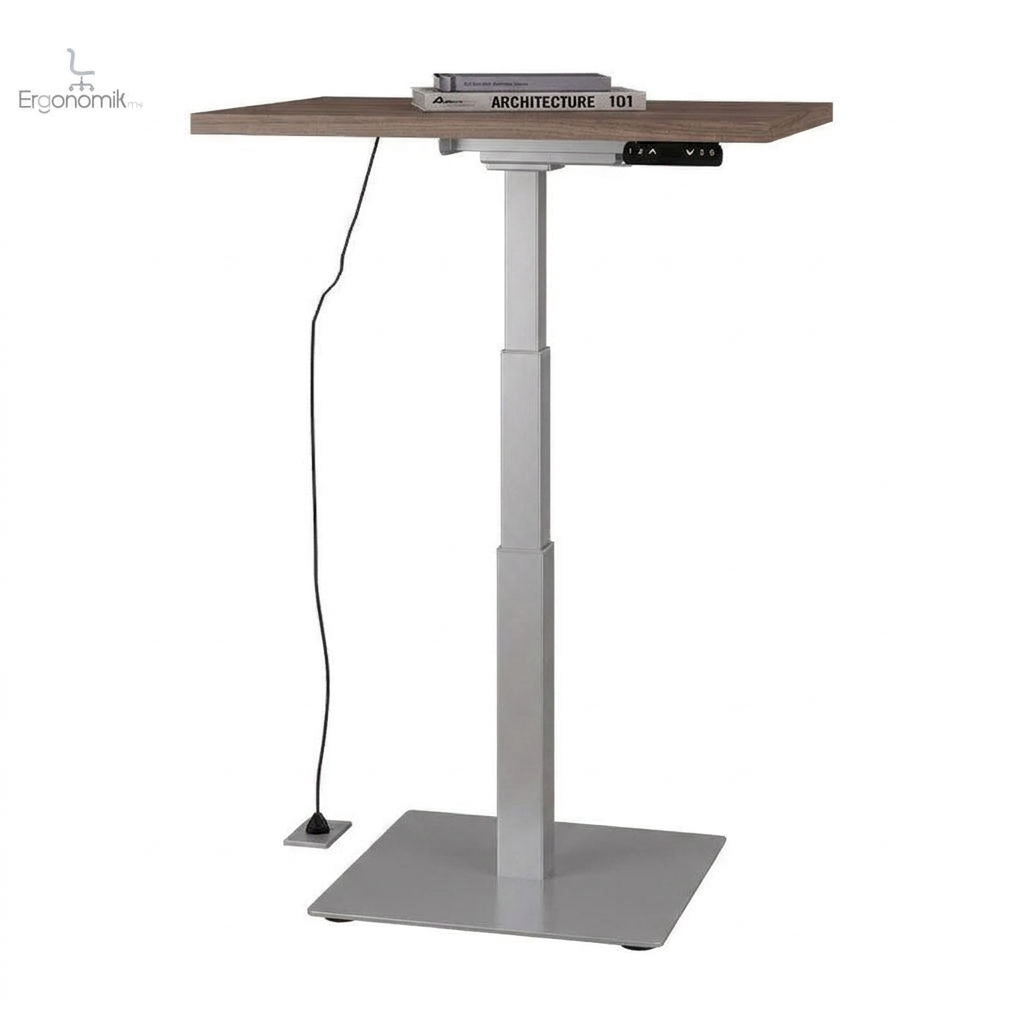 Mesa Ascend Individual altura ajustable - Silver / Roble trufa