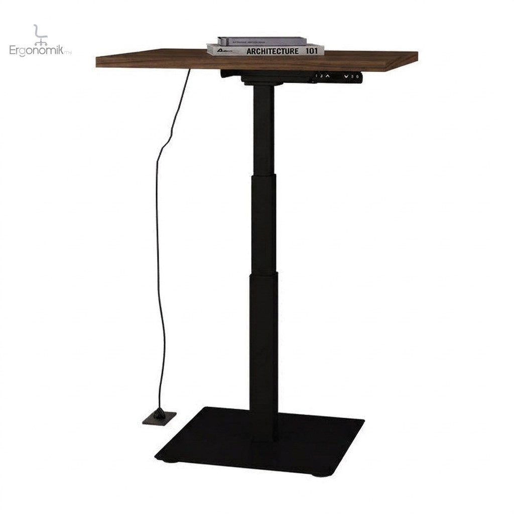 Mesa Ascend Individual altura ajustable - Negro / Cambridge walnut
