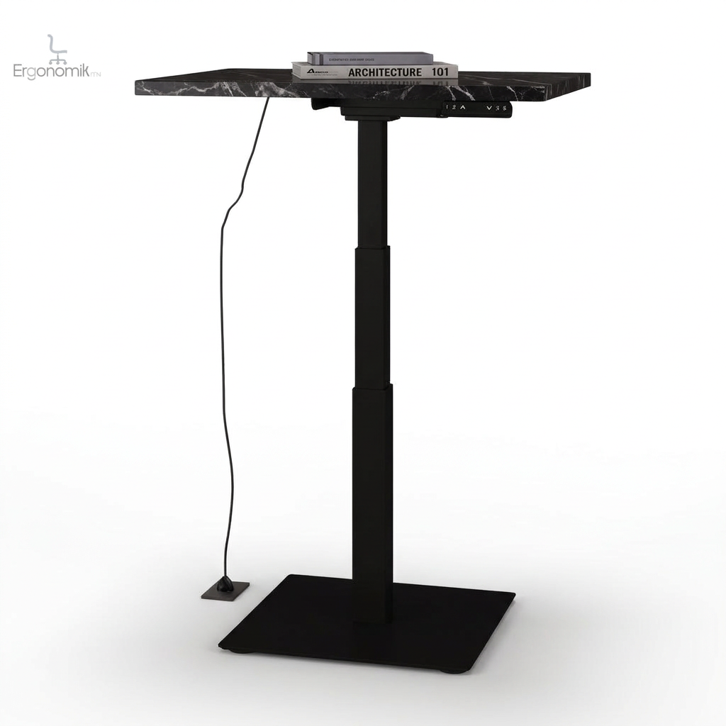 Mesa Ascend Individual altura ajustable - Negro / Carrara negro