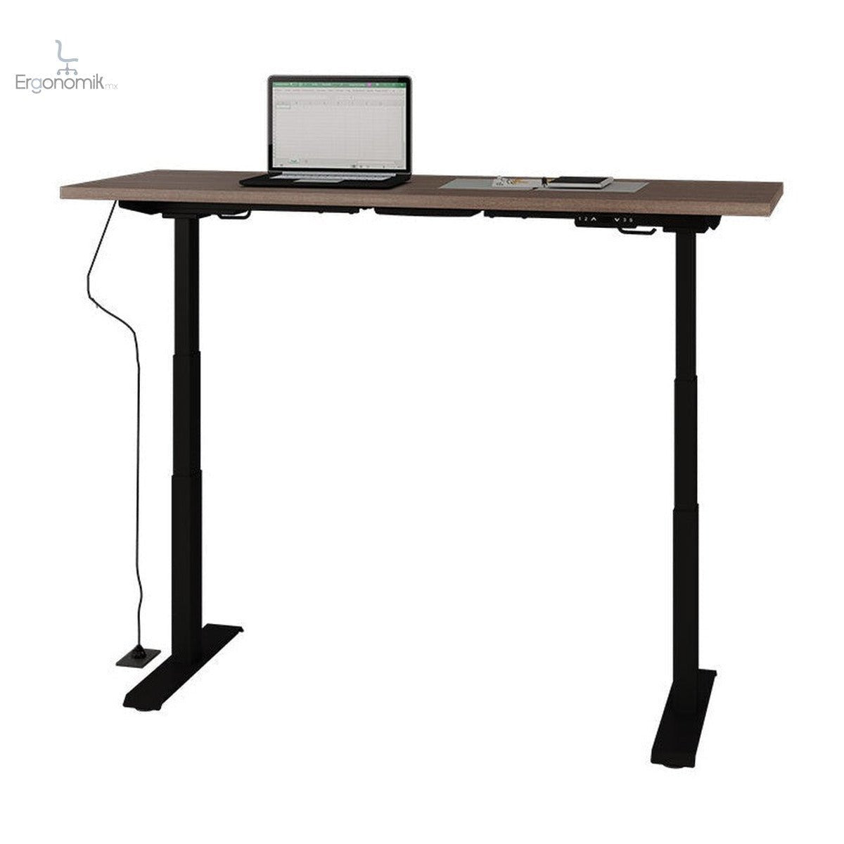 Mesa Ascend Silver/Black Operativa 1.60 x 0.60 altura ajustable electrica - Ergonomik escritorio ajustable Office Class
