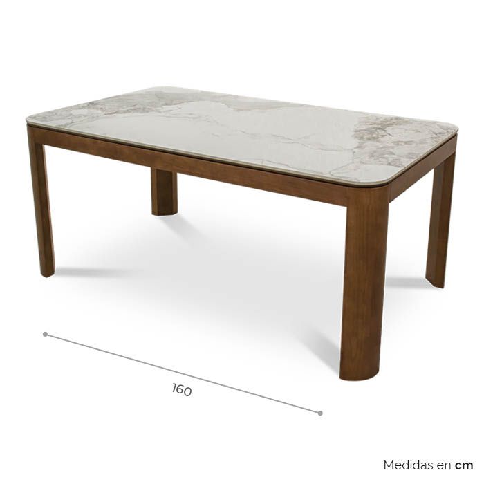 Mesa de Comedor Luner para 6 - Ergonomik Mesa de Comedor Tamarindo
