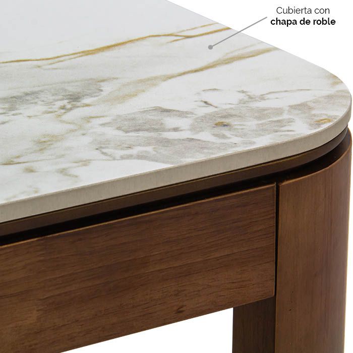 Mesa de Comedor Luner para 6 - Ergonomik Mesa de Comedor Tamarindo