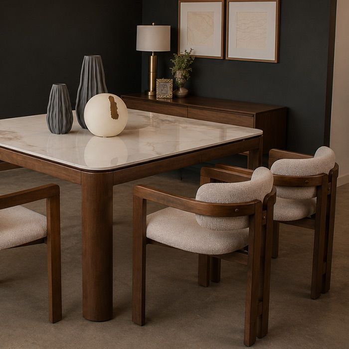 Mesa de Comedor Luner para 8 - Ergonomik Mesa de Comedor Tamarindo
