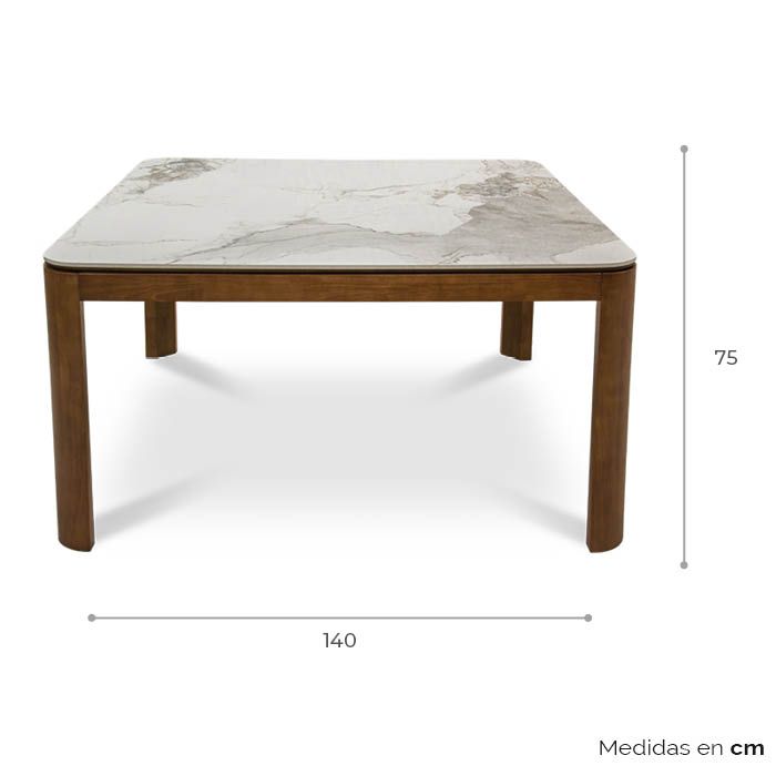 Mesa de Comedor Luner para 8 - Ergonomik Mesa de Comedor Tamarindo