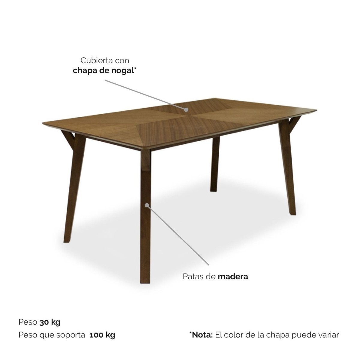 Mesa de Comedor Rel - Ergonomik Mesa de Comedor Tamarindo