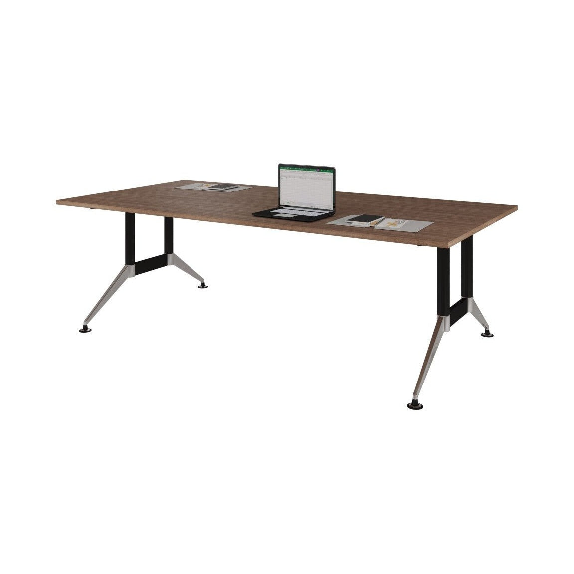 Mesa de Juntas Tech B Chrome Rectangular - Ergonomik escritorio Office Class