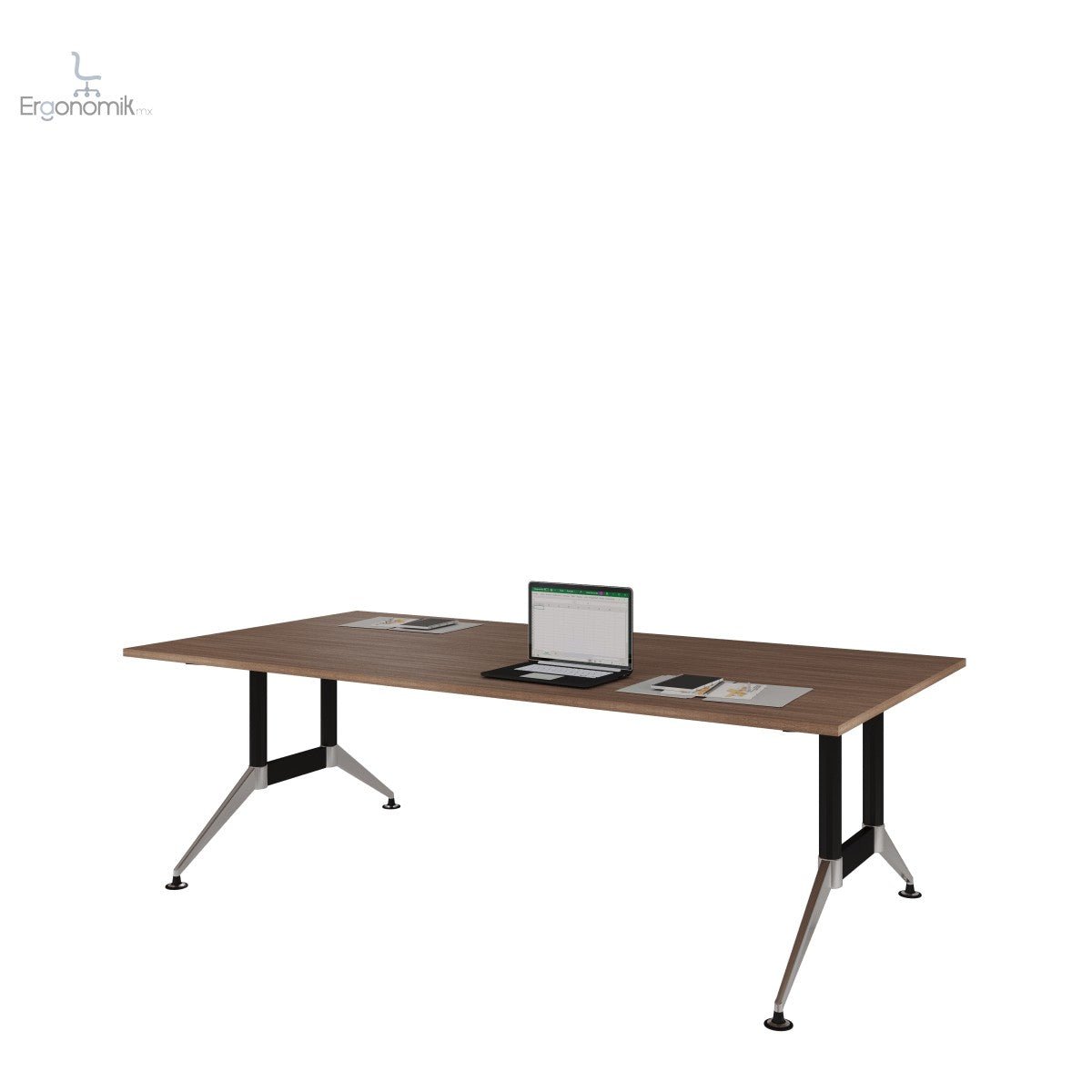 Mesa de Juntas Tech B Chrome Rectangular - Ergonomik escritorio Office Class