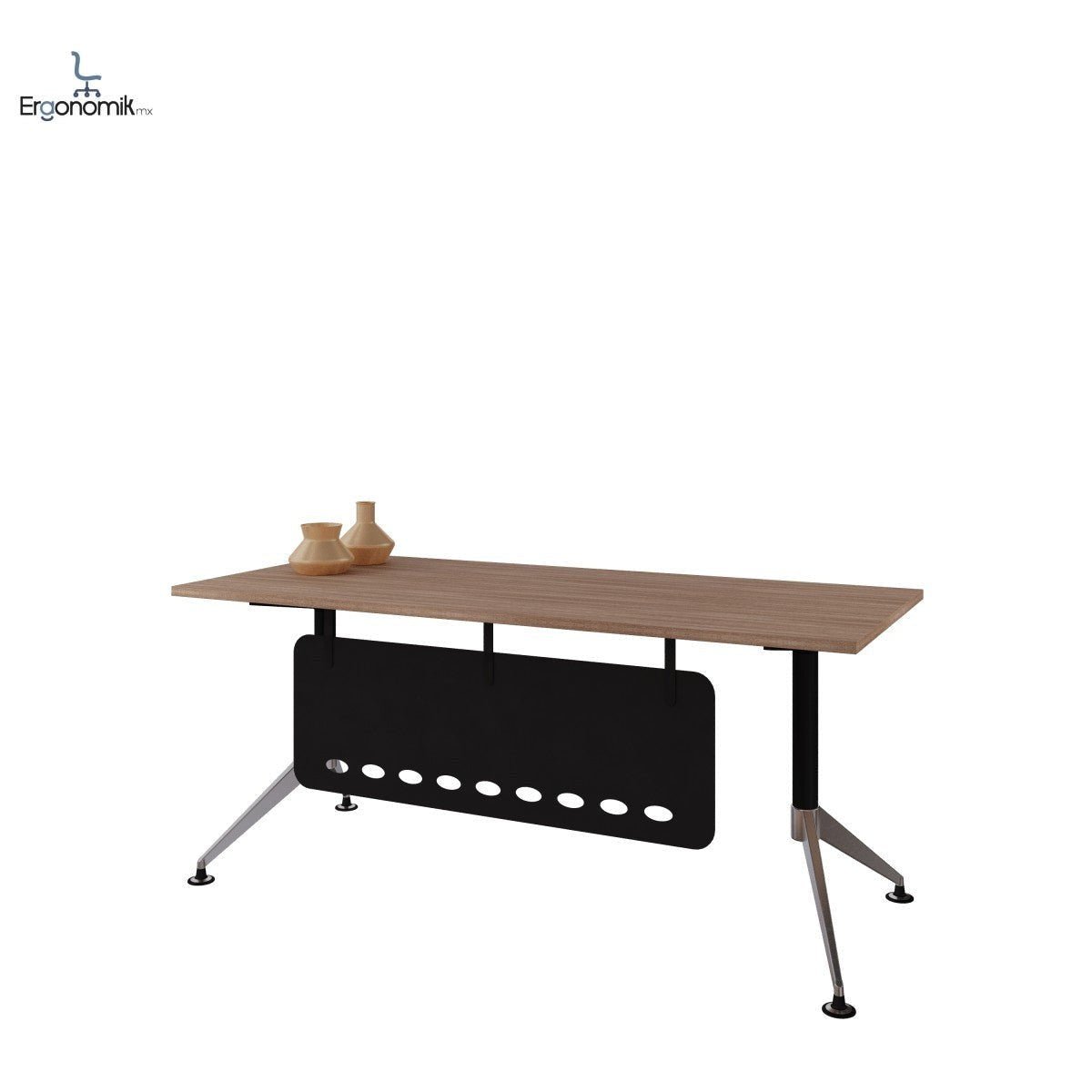 Mesa Ejecutiva Tech B Chrome 1.80 m x 0.80 m - Ergonomik escritorio Office Class