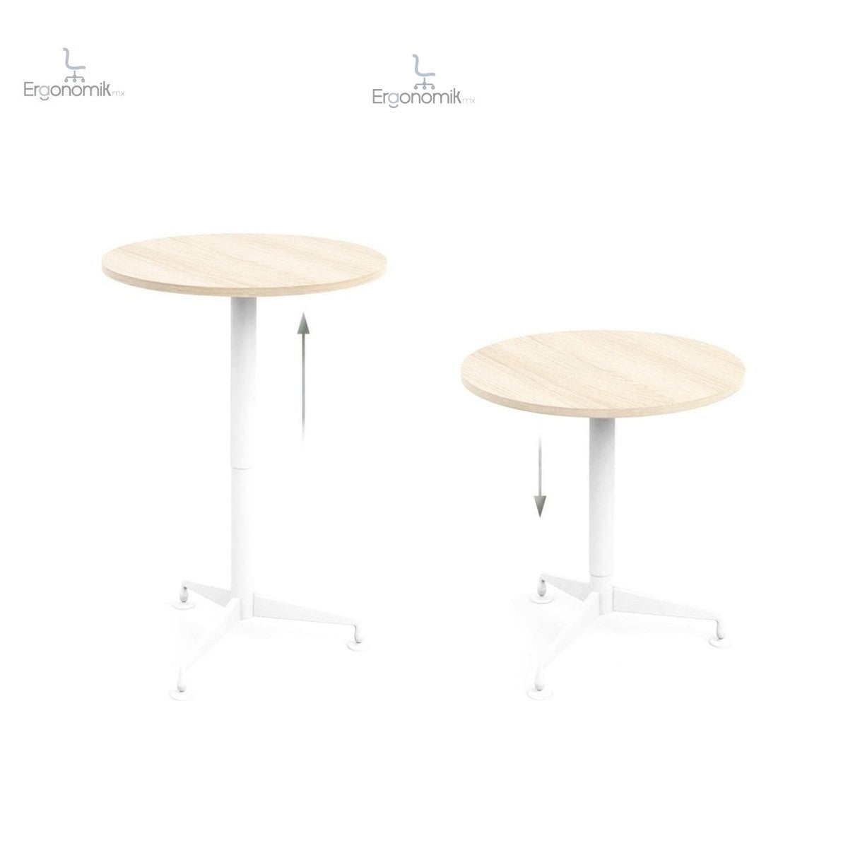 Mesa Redonda Mike - Altura ajustable/18MM - Ergonomik escritorio MEM