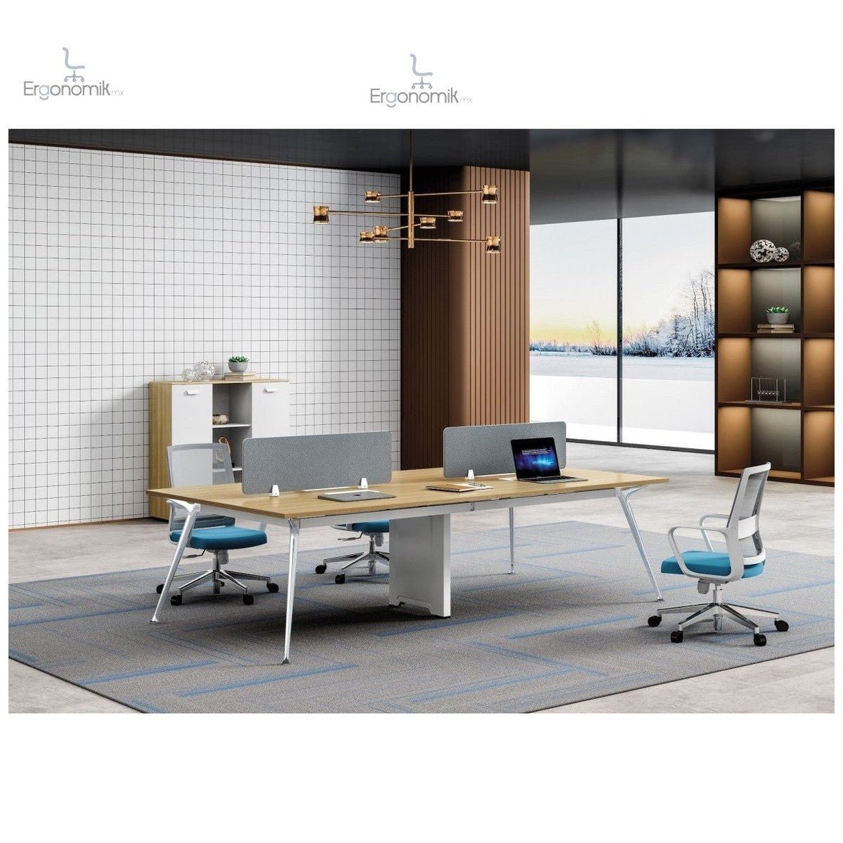 Mesa Zoom con Pata Cableable 240 X 120/18MM - Ergonomik escritorio MEM
