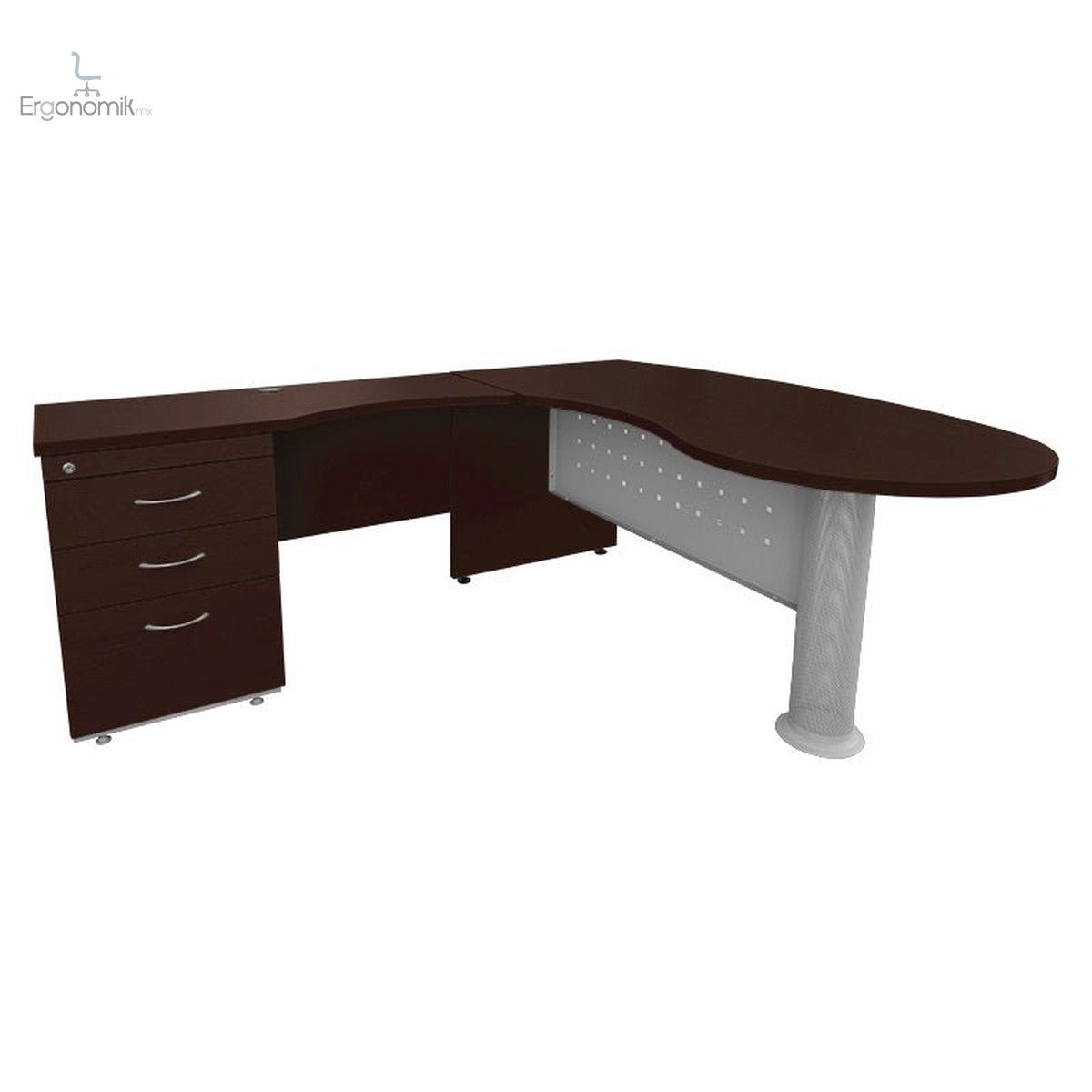 Modulo Elite Operativo Reggio Color Wengue - Ergonomik escritorio Ofik