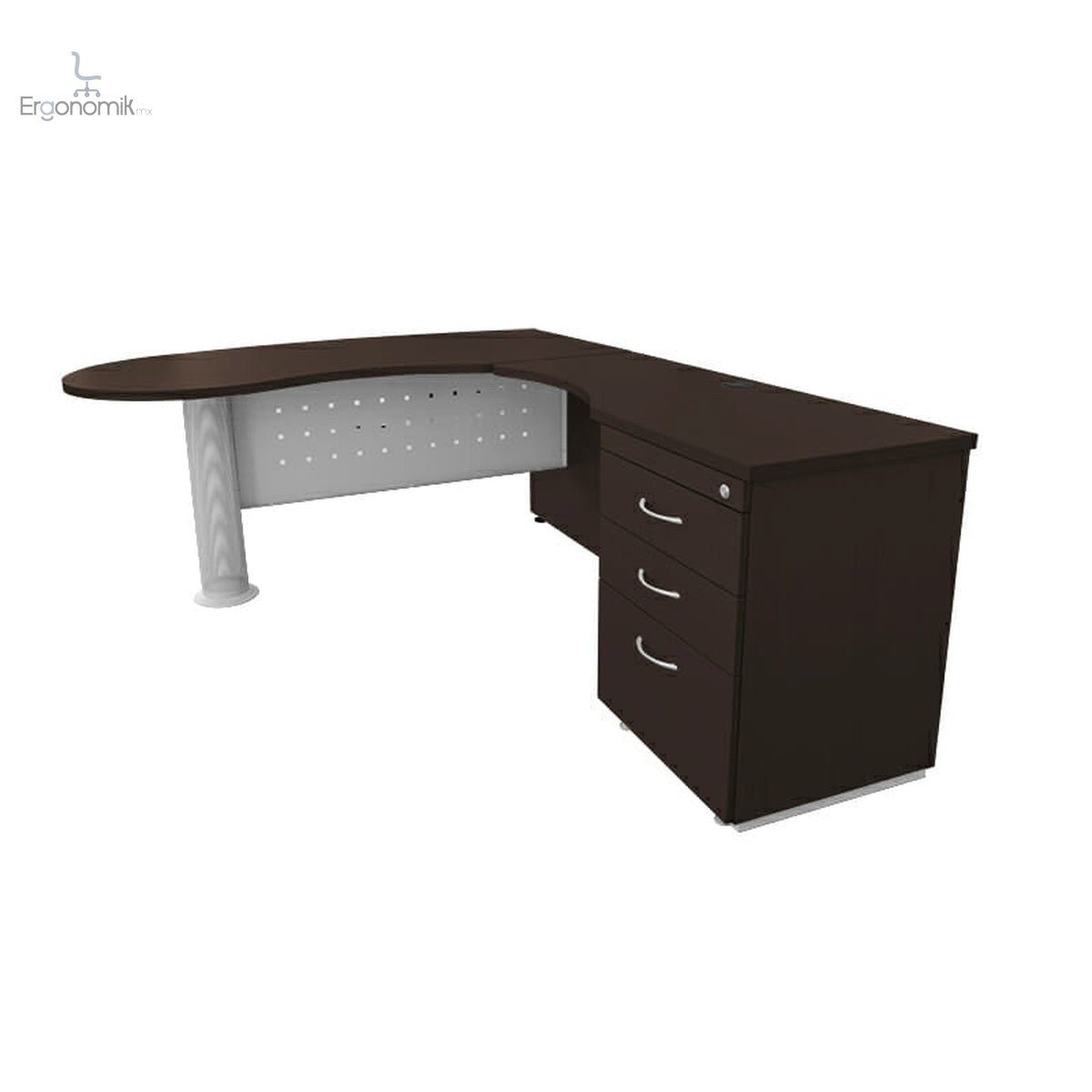 Modulo Elite Operativo Reggio Color Wengue - Ergonomik escritorio Ofik