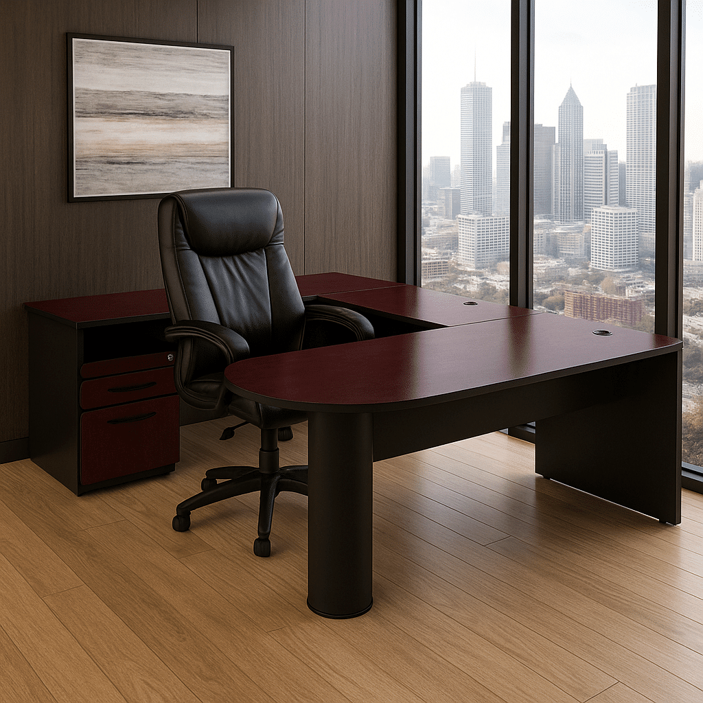 Módulo Semi-Ejecutivo Trot cherry/negro - Ergonomik escritorio OFIK