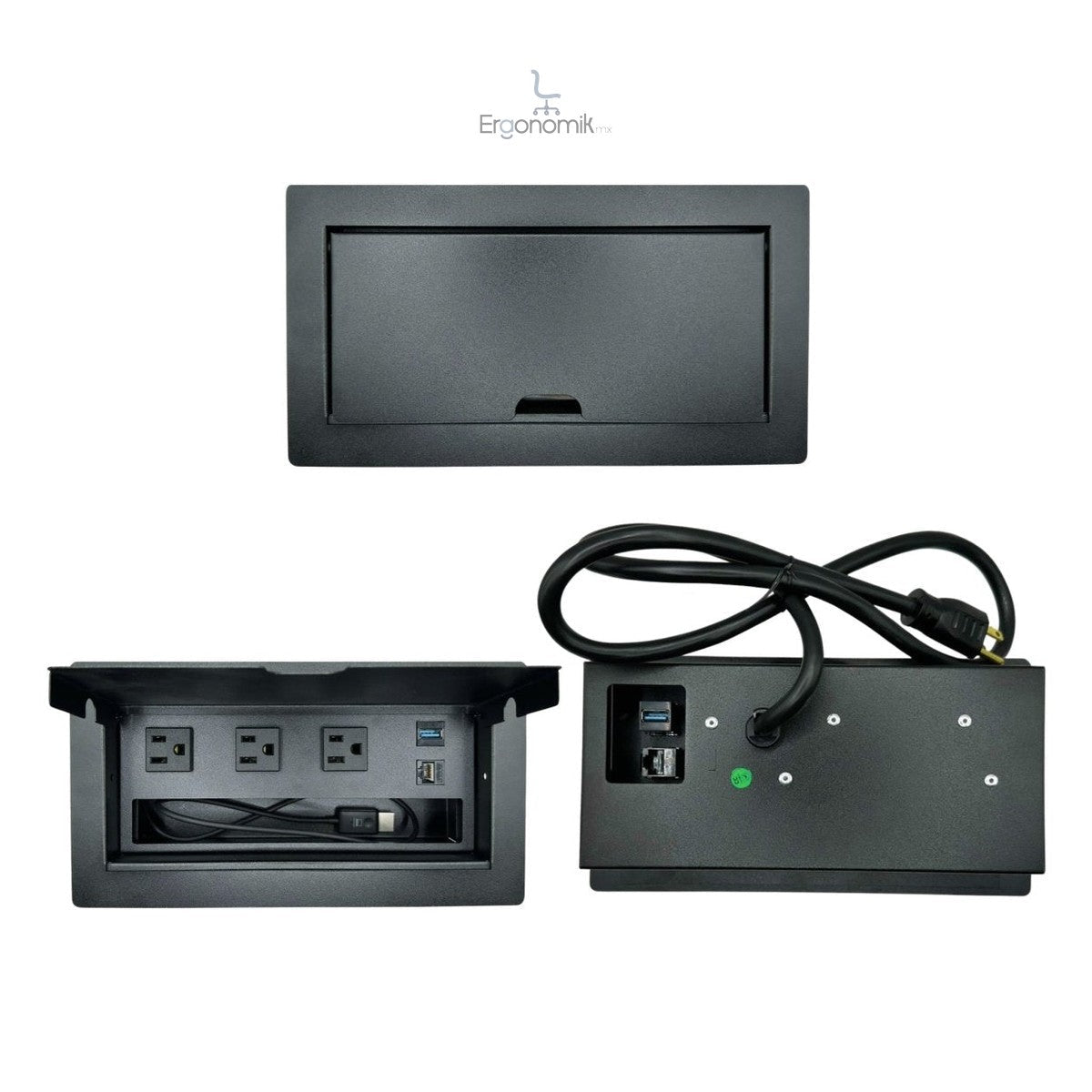 Multicontacto Barcelona Box con HDMI Inalámbrico — LUMBRO - Ergonomik Multicontacto empotrable LUMBRO