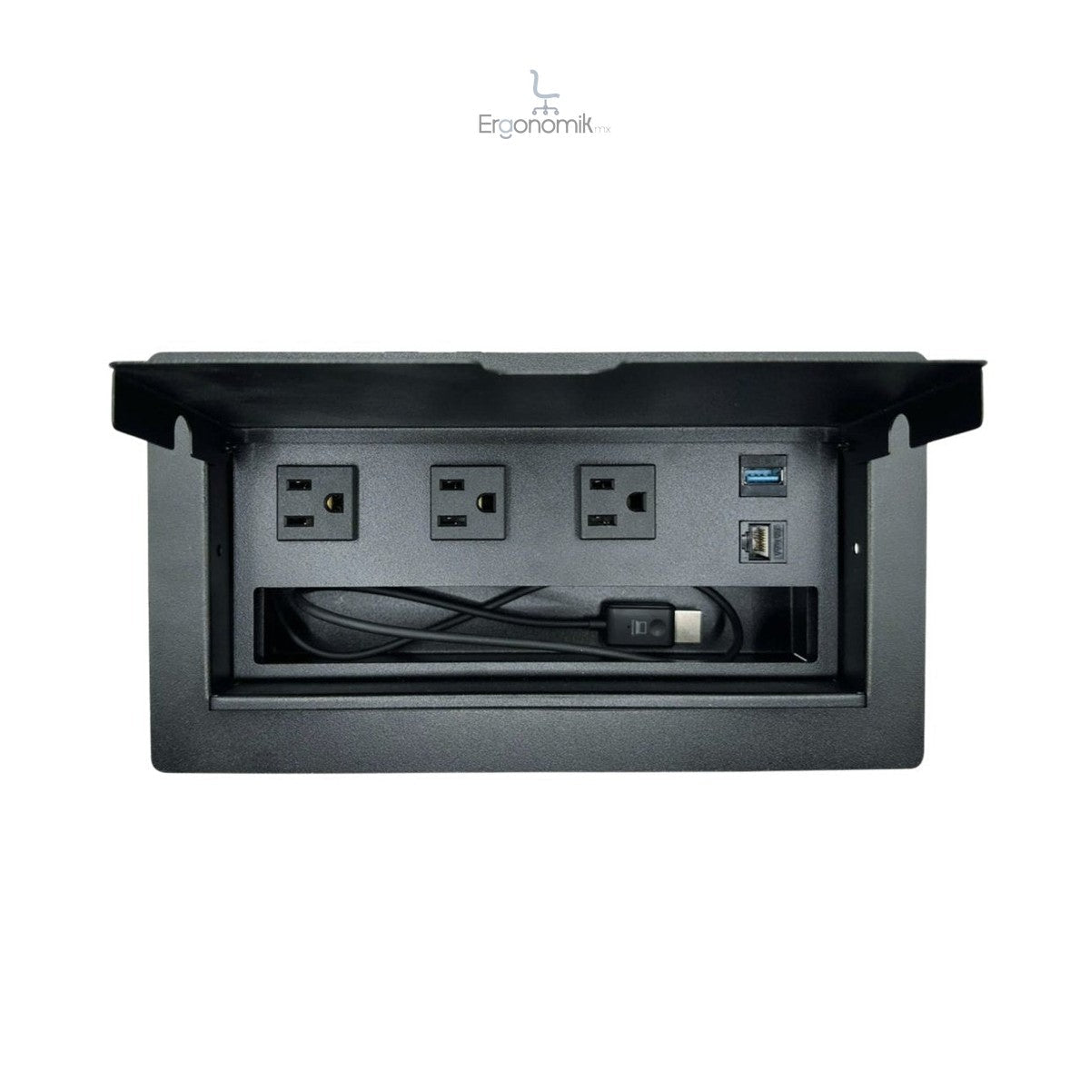 Multicontacto Barcelona Box con HDMI Inalámbrico — LUMBRO - Ergonomik Multicontacto empotrable LUMBRO
