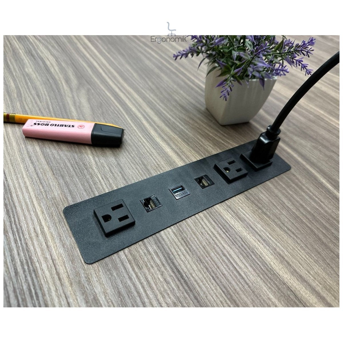 Multicontacto Empotrable Bari G — LUMBRO - Ergonomik Multicontacto empotrable LUMBRO