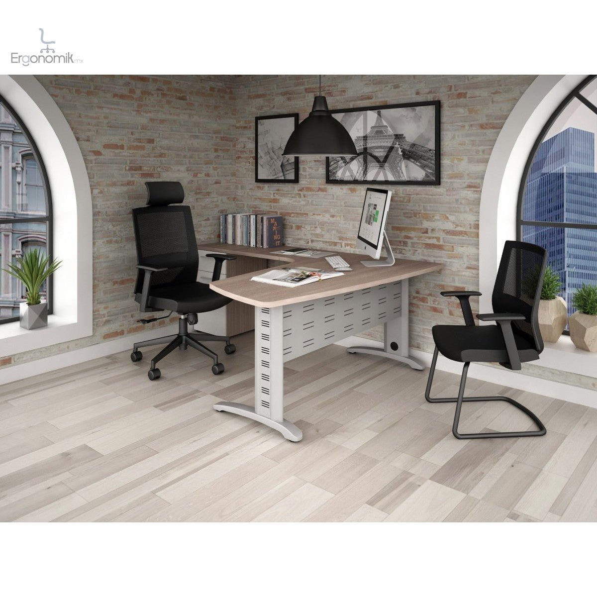 Permassa Operativo 1.65 x 2.10 Madera - Ergonomik escritorio Office Class