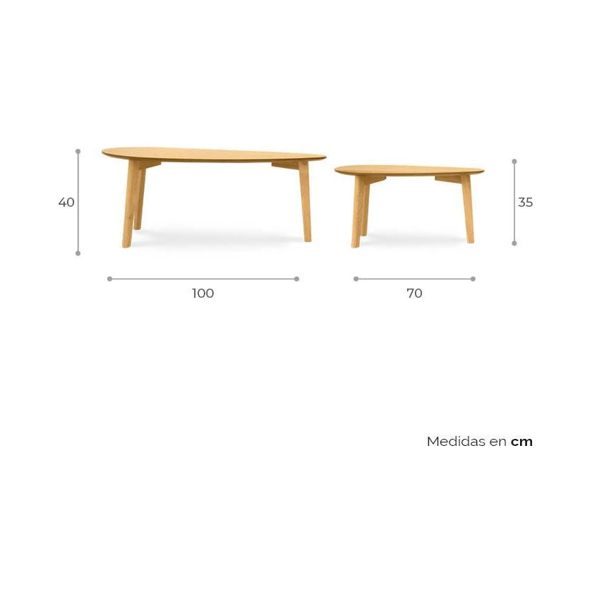 Set de Mesas de Centro Olu - Ergonomik Mesa de Centro Tamarindo