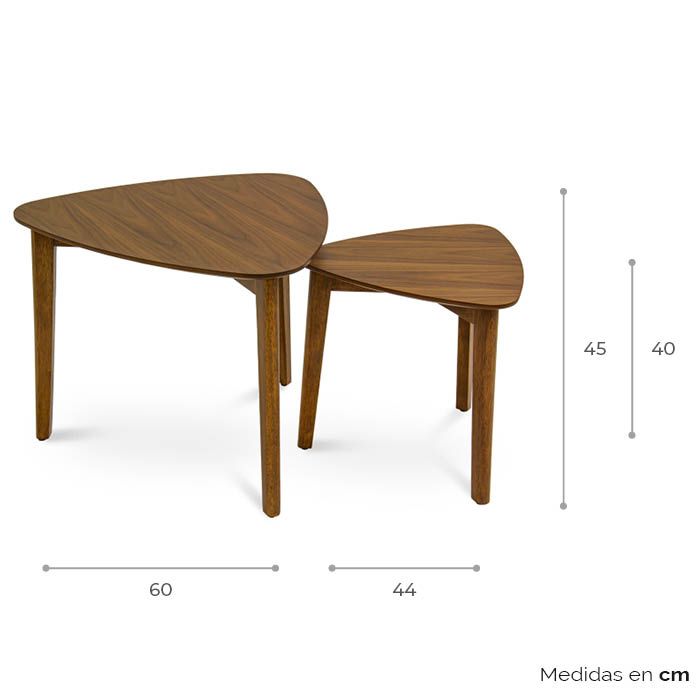 Set de Mesas Nido Eik - Ergonomik Mesa Nido Tamarindo